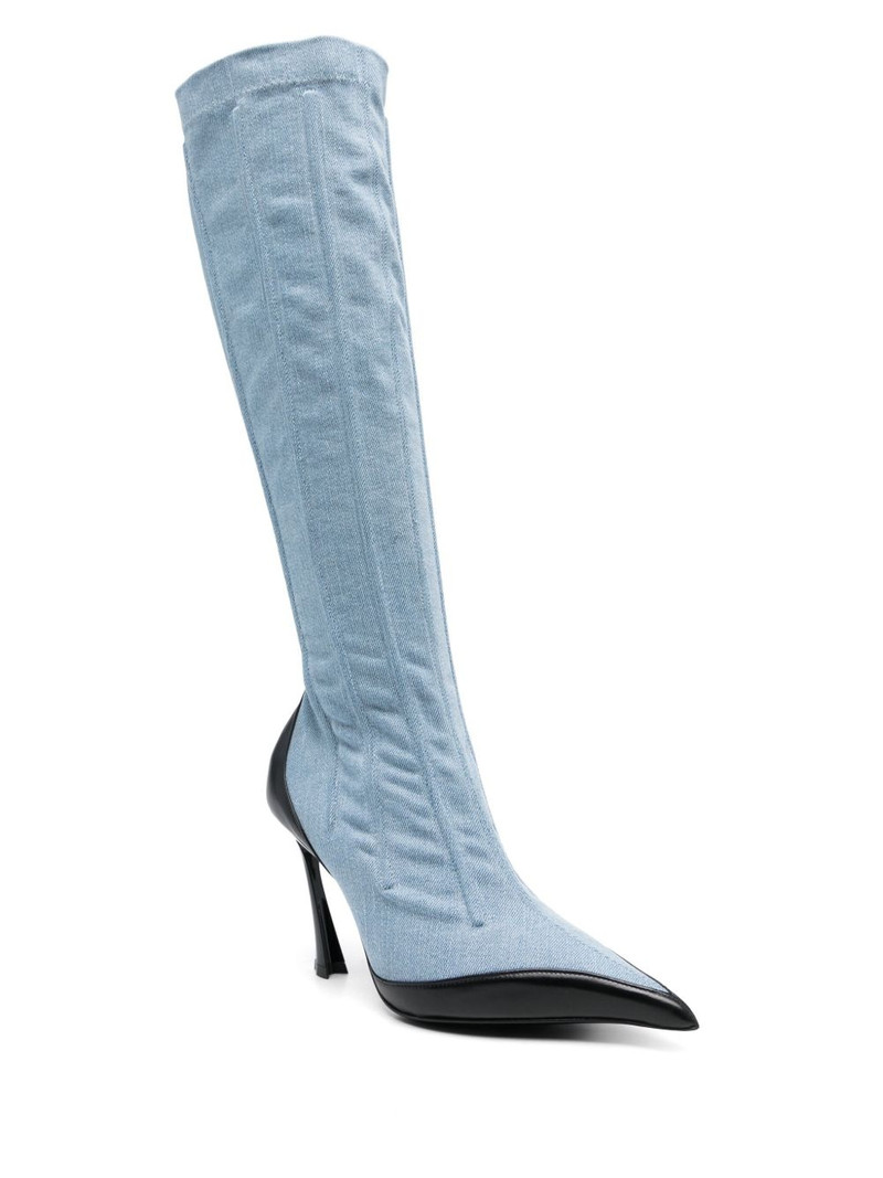 MUGLER 105mm bi-colour fang boots outlook