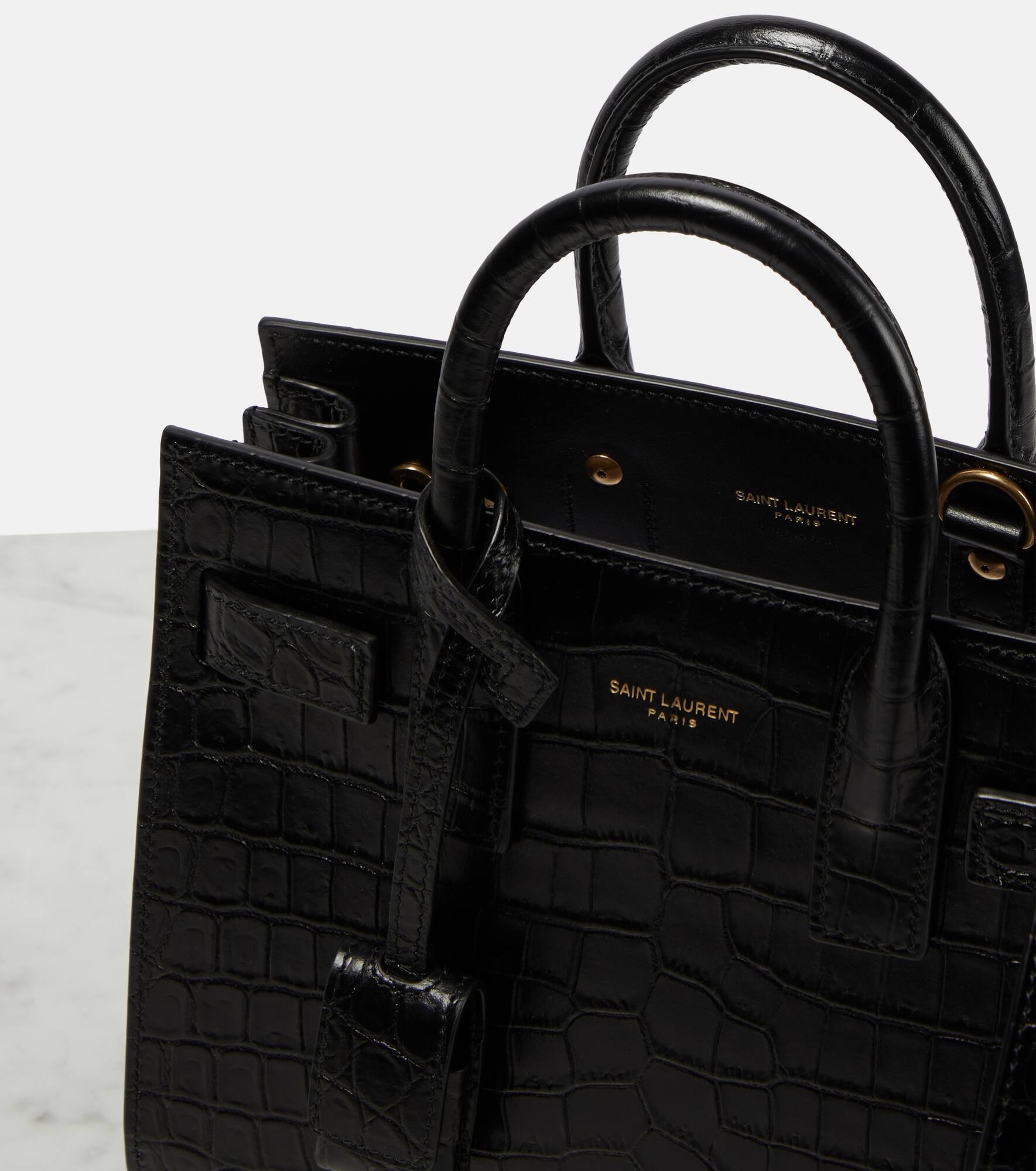 Sac De Jour Nano croc-effect leather tote bag - 3