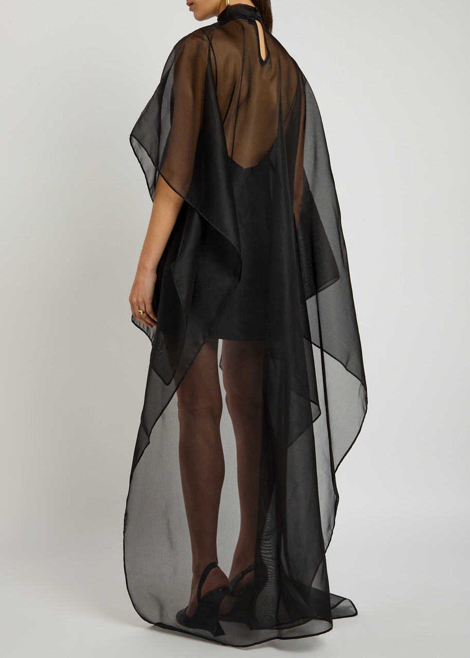 Taller Marmo Fantazia Sheer-silk Mini Kaftan Dress - 3