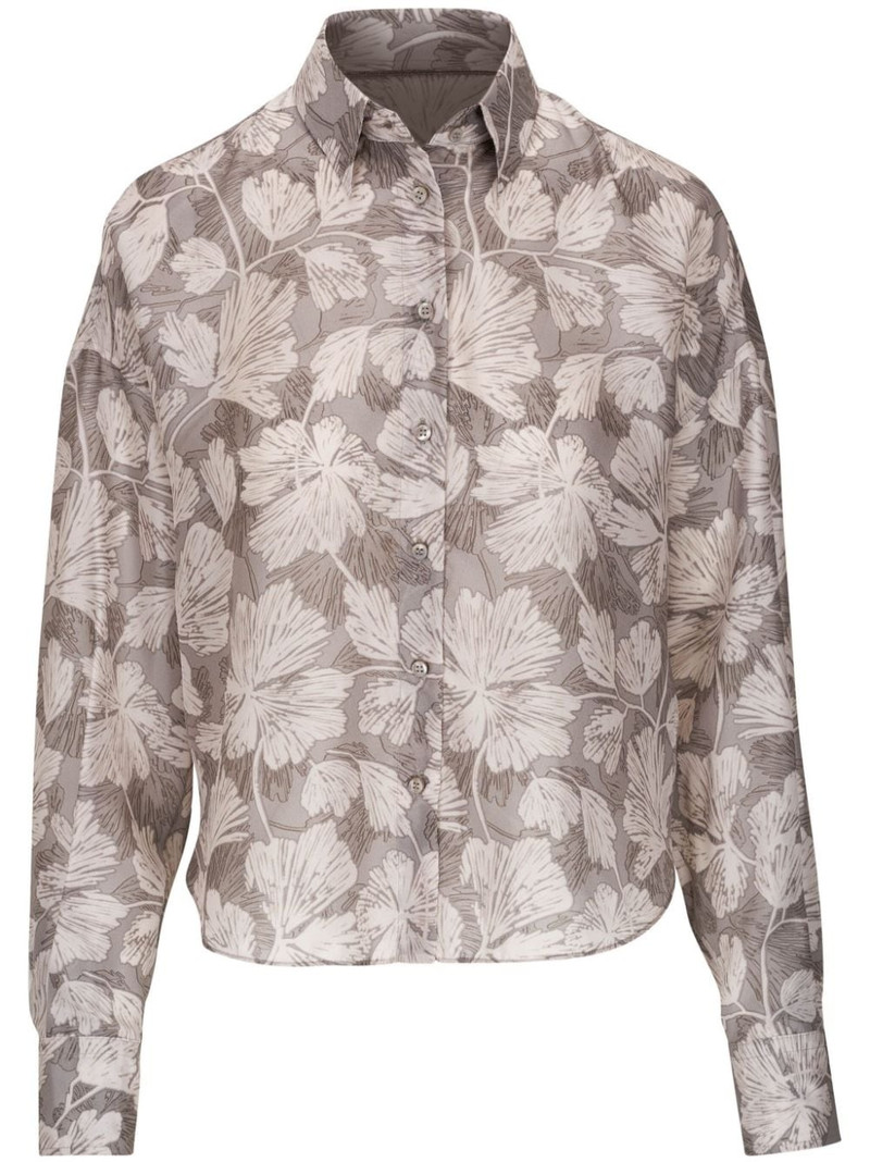 floral-print silk shirt 1