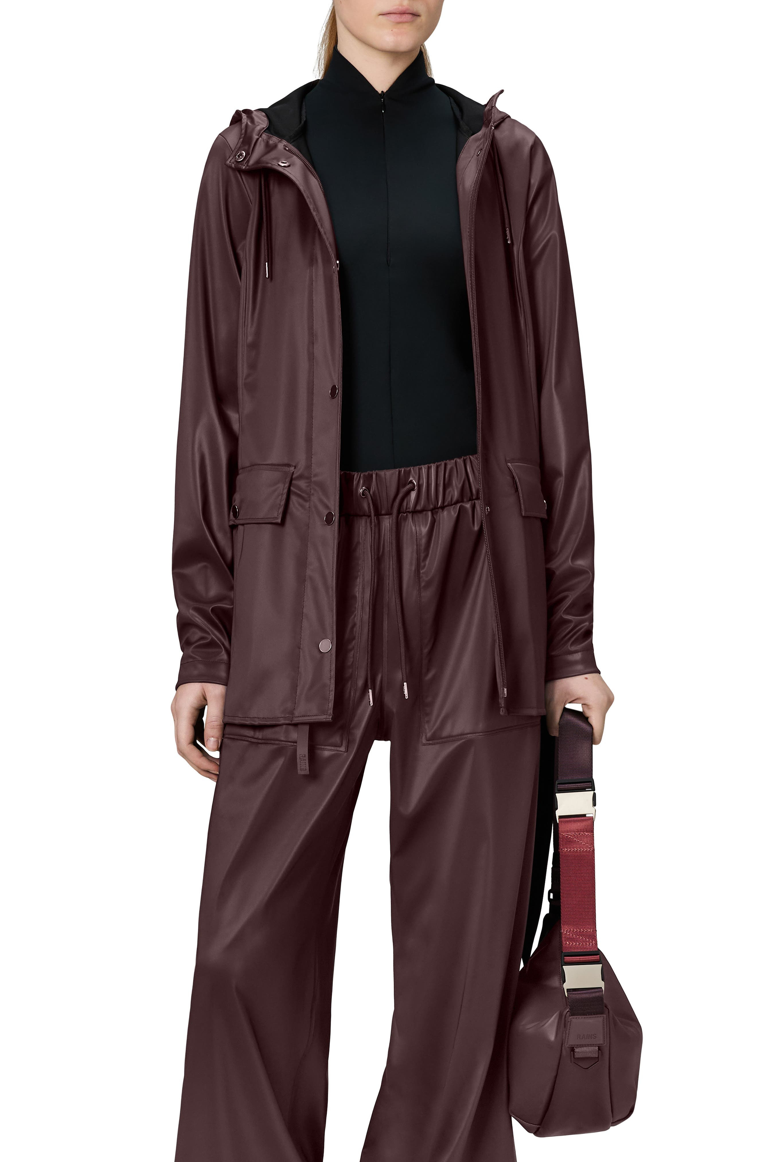 Rains Curve Waterproof Rain Jacket in Depth at Nordstrom - 4