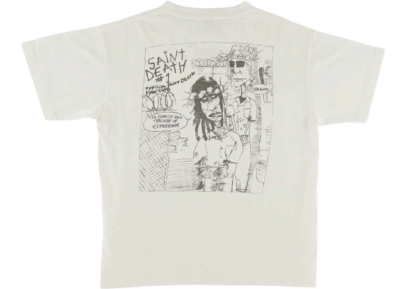 Saint Mxxxxxx Saint Death T-Shirt Vintage White - 1