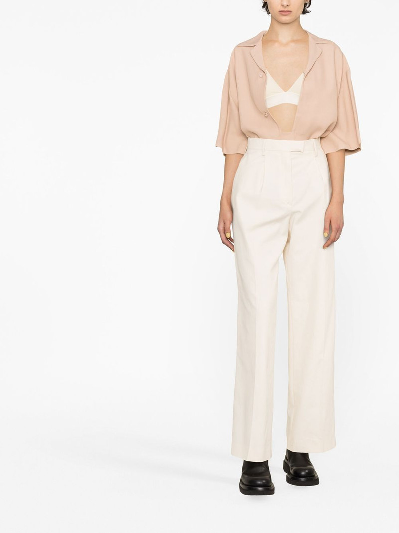 Prada pressed-crease tailored trousers outlook