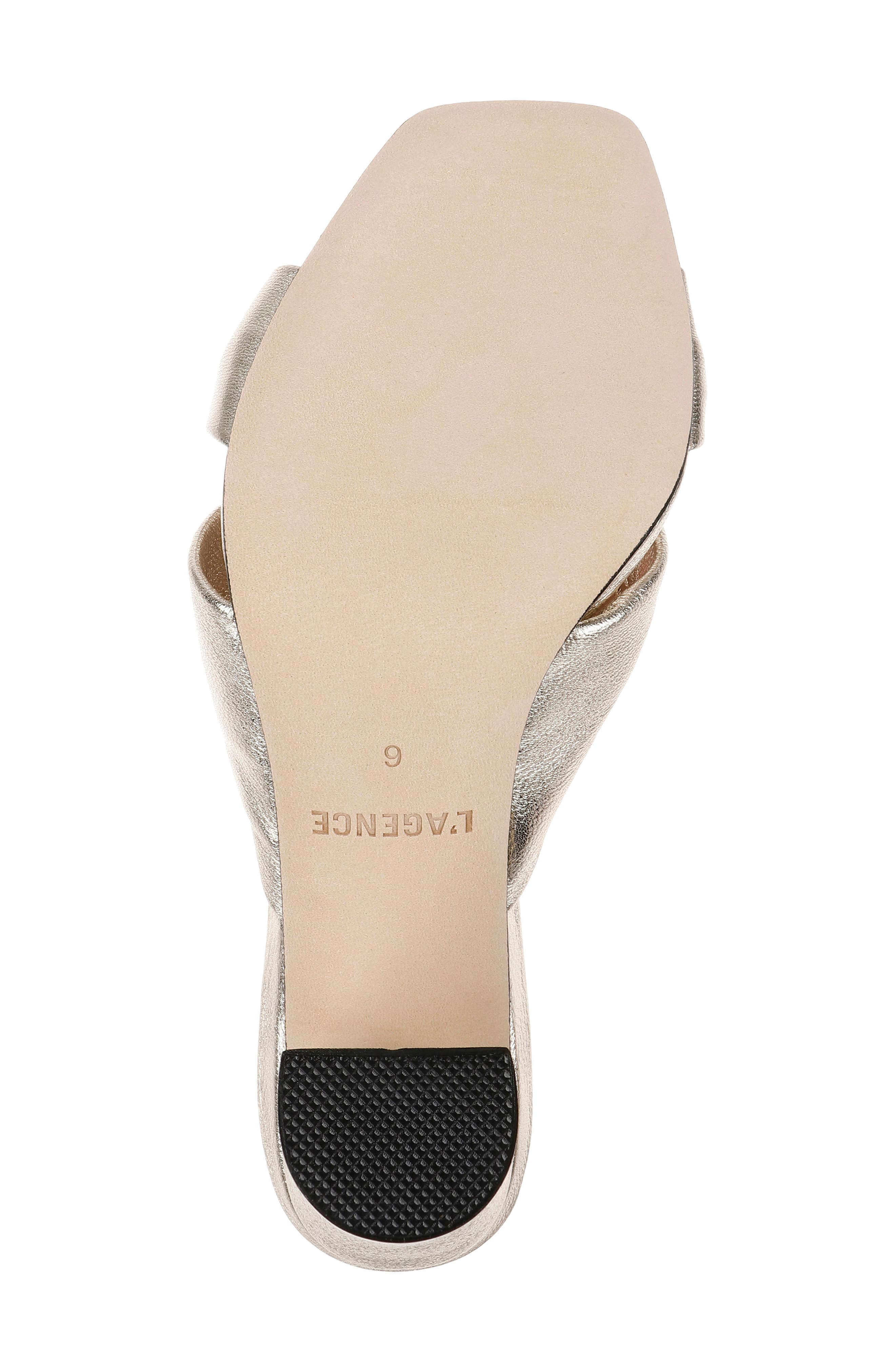 L'AGENCE Leonie Slide Sandal in Gold Leather at Nordstrom - 6