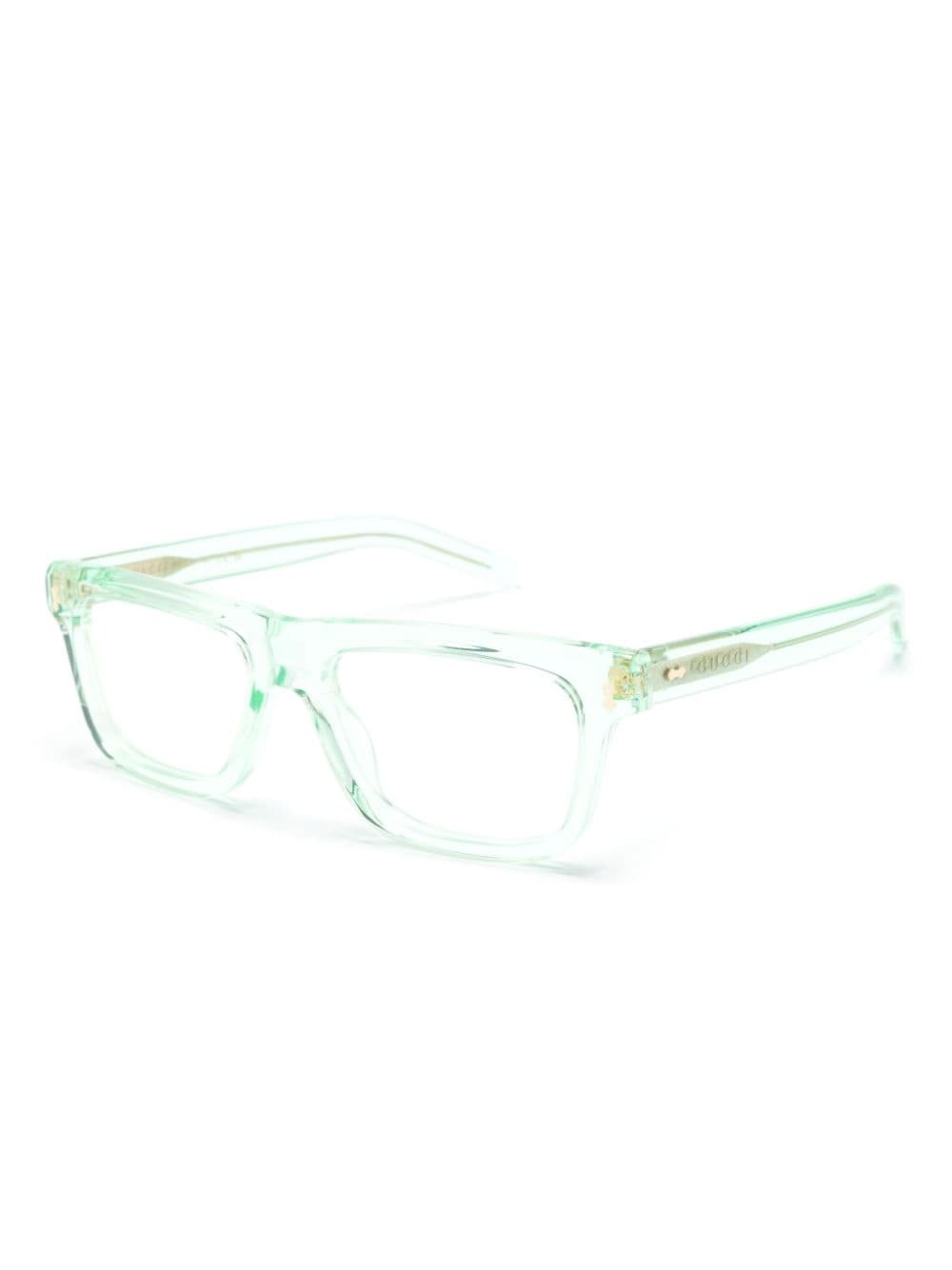 transparent square-frame glasses - 2