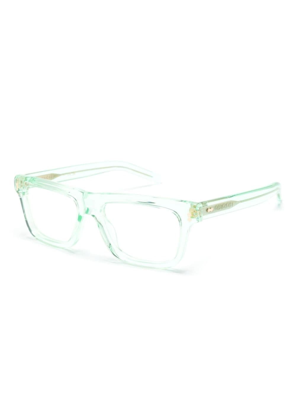 transparent square-frame glasses - 2