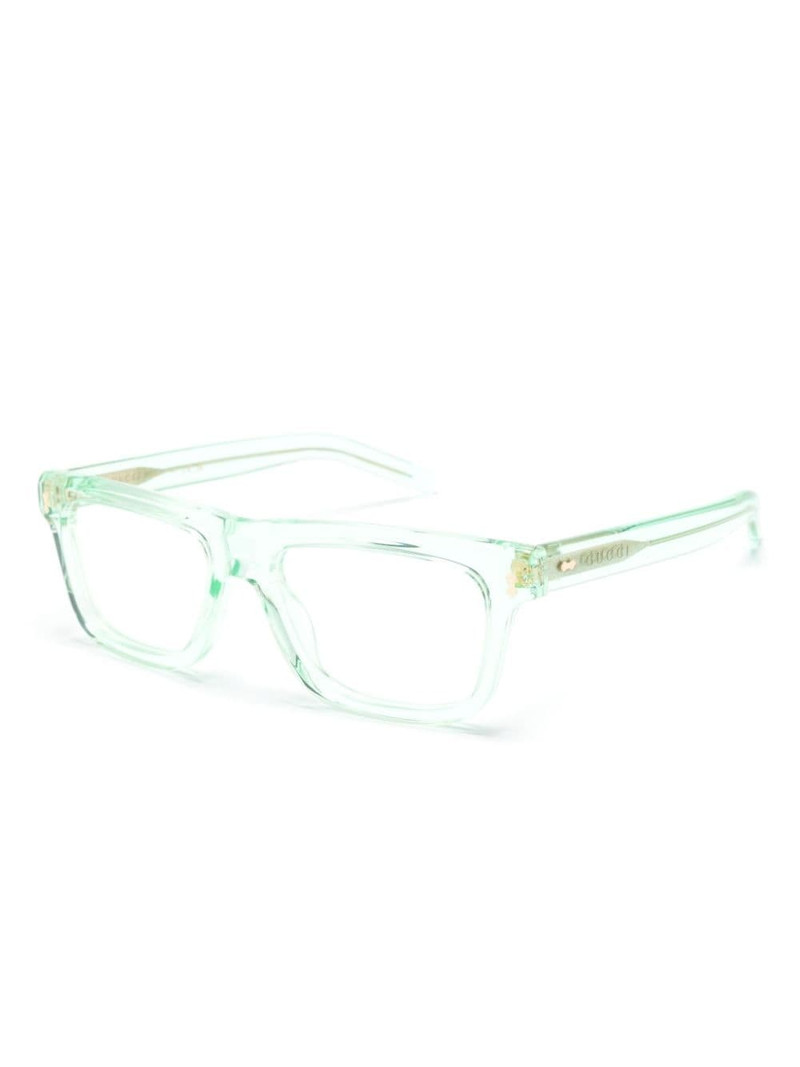 GUCCI transparent square-frame glasses outlook