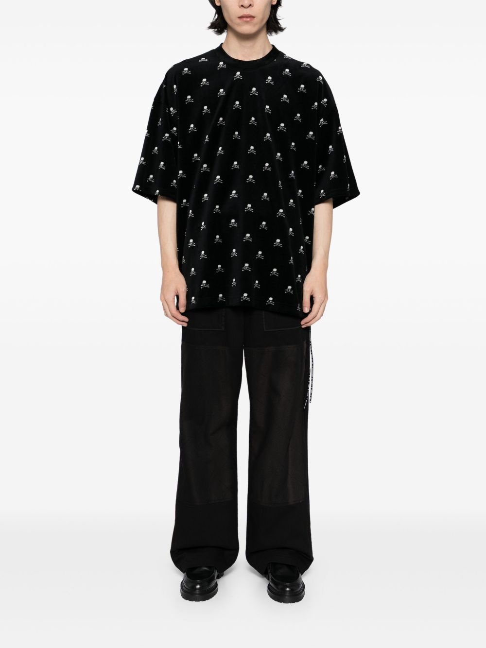 velvet logo-print T-shirt - 2
