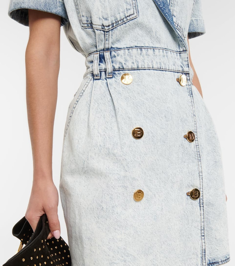 Wrap denim minidress 5