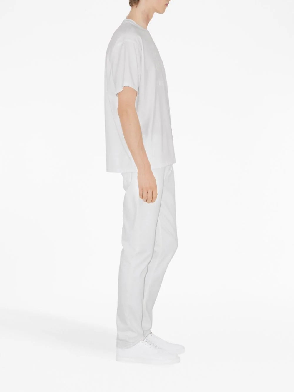 JACQUARD LOGO-EMBOSSED COTTON T-SHIRT - 3