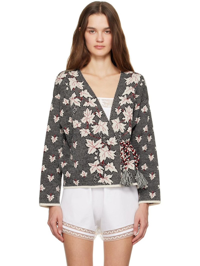 Multicolor Maple Jacquard Cardigan - 1