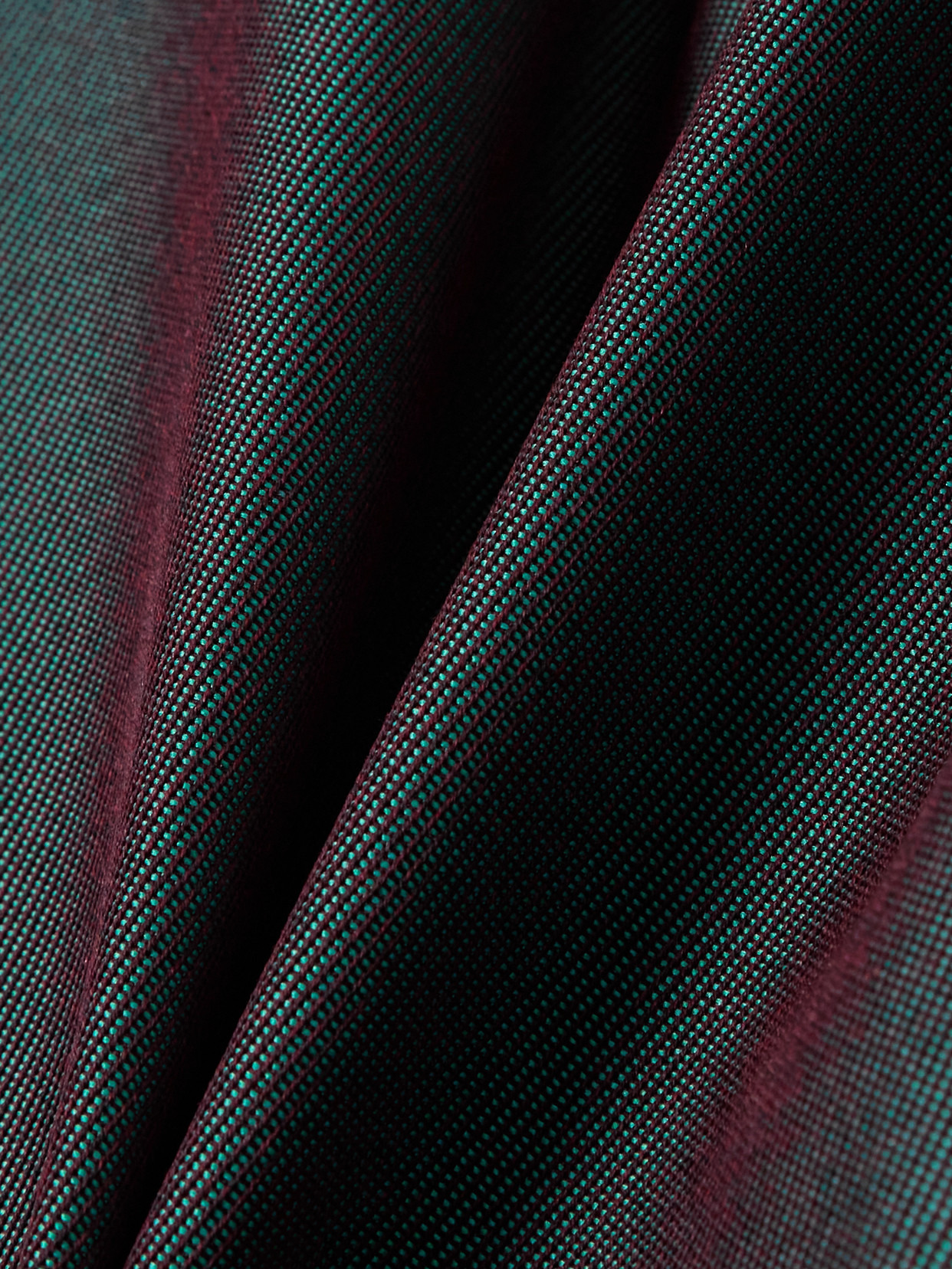 Pleated Iridescent Wool-blend Gabardine Wide-leg Pants - 5