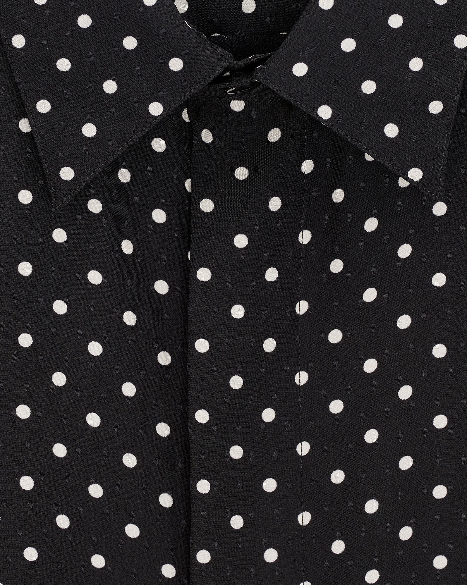 shirt in dotted shiny and matte silk - 3