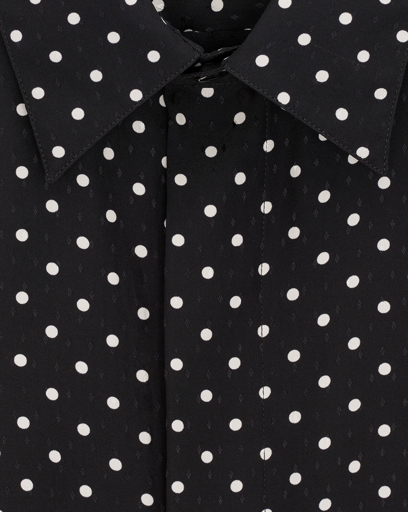 shirt in dotted shiny and matte silk - 3