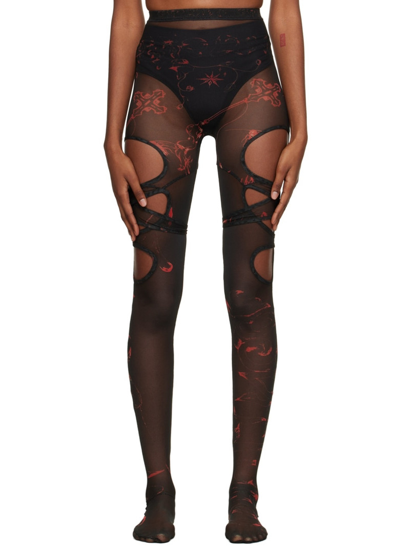 Black Deconstructed Tights 1