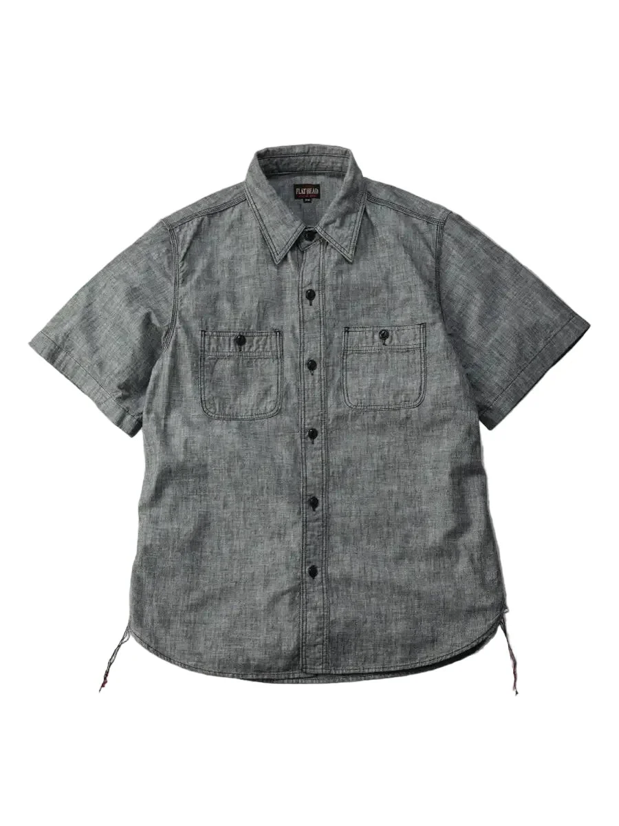 FN-SCK-010S 5oz S/S Chambray Work Shirt Black - 1