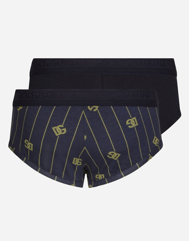 Dolce & Gabbana Two-pack solid-color and printed stretch cotton jersey Brando briefs outlook
