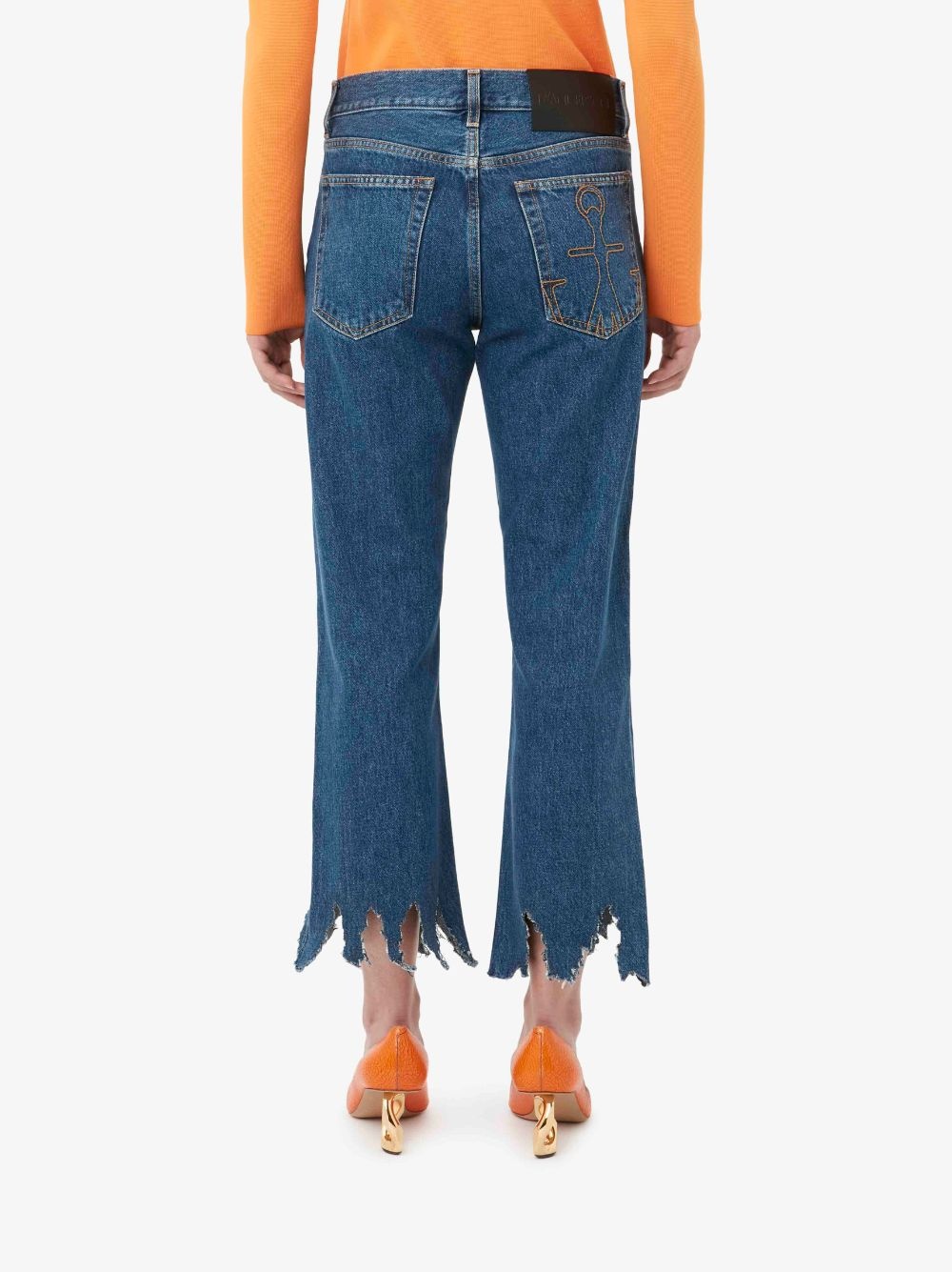 LASERCUT CROPPED JEANS - 3