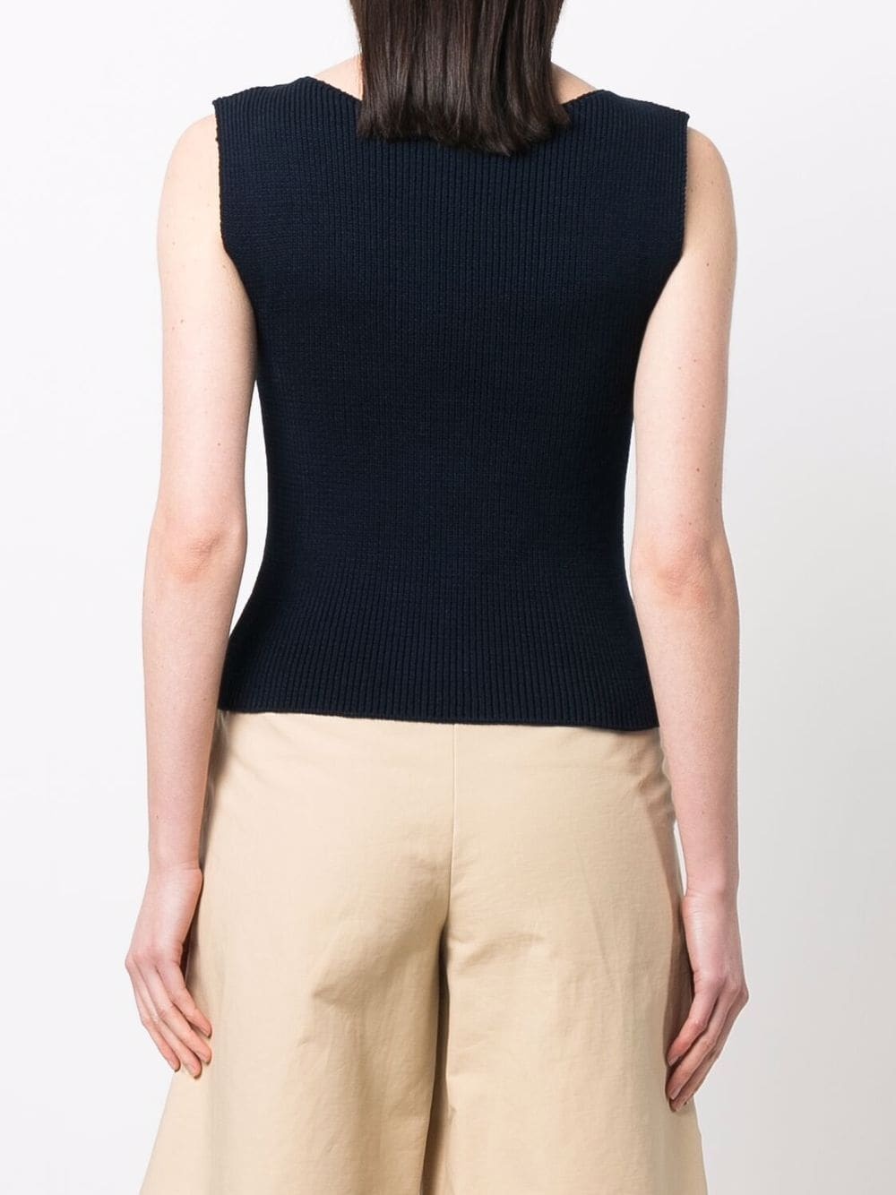 ribbed-knit vest top - 4