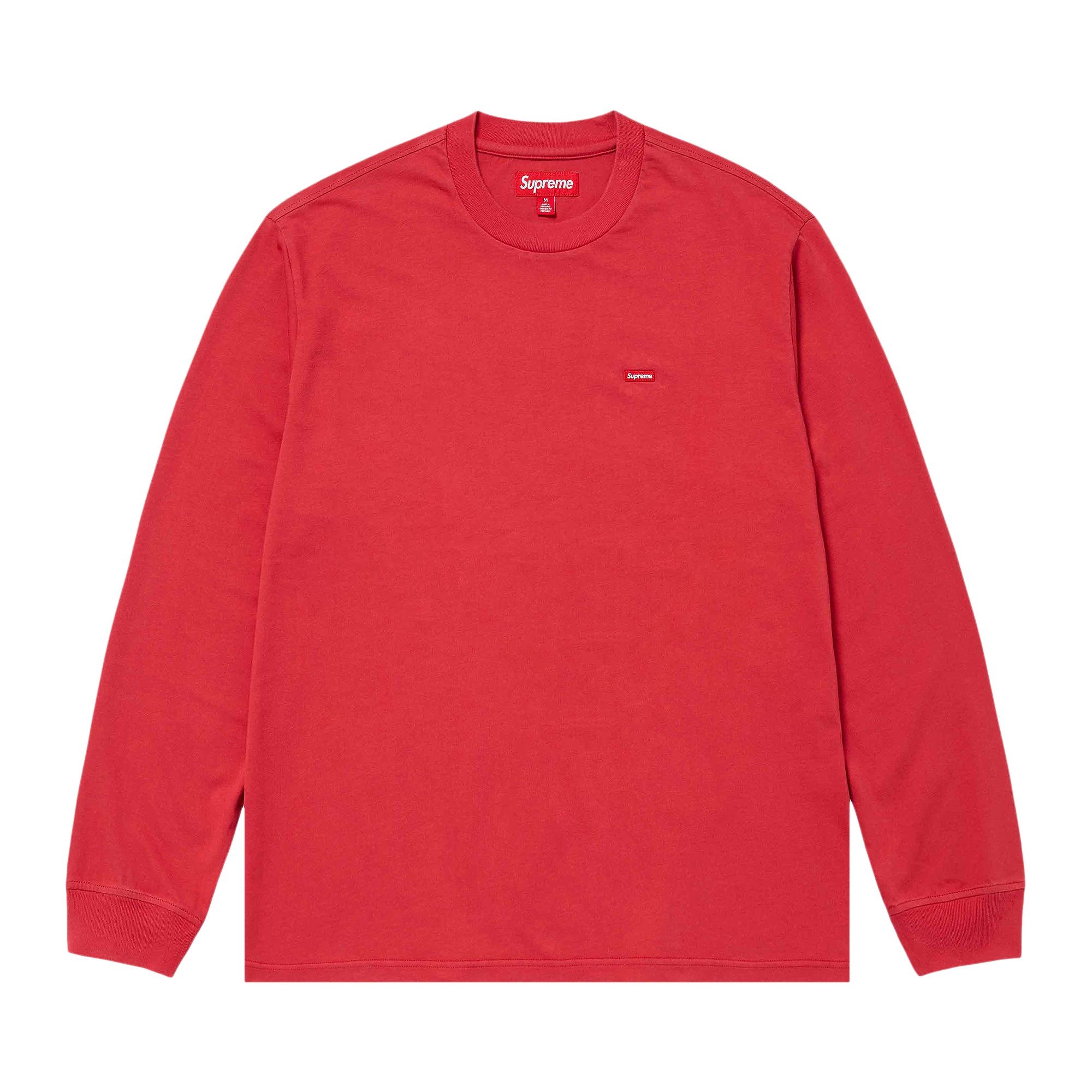 Supreme Supreme Small Box Long-Sleeve Tee 'Washed Red' | REVERSIBLE