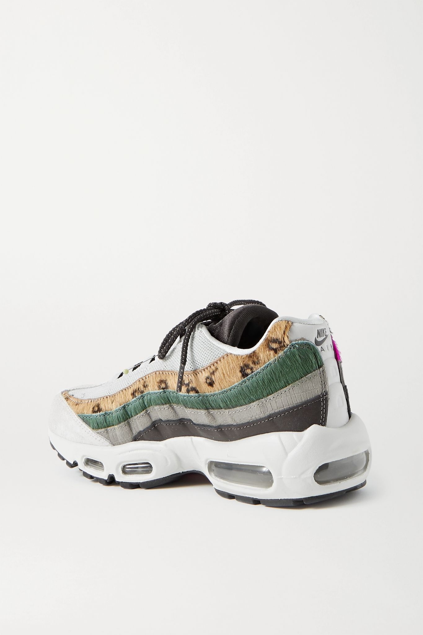 Air Max 95 mesh, suede, calf hair and leather sneakers - 3