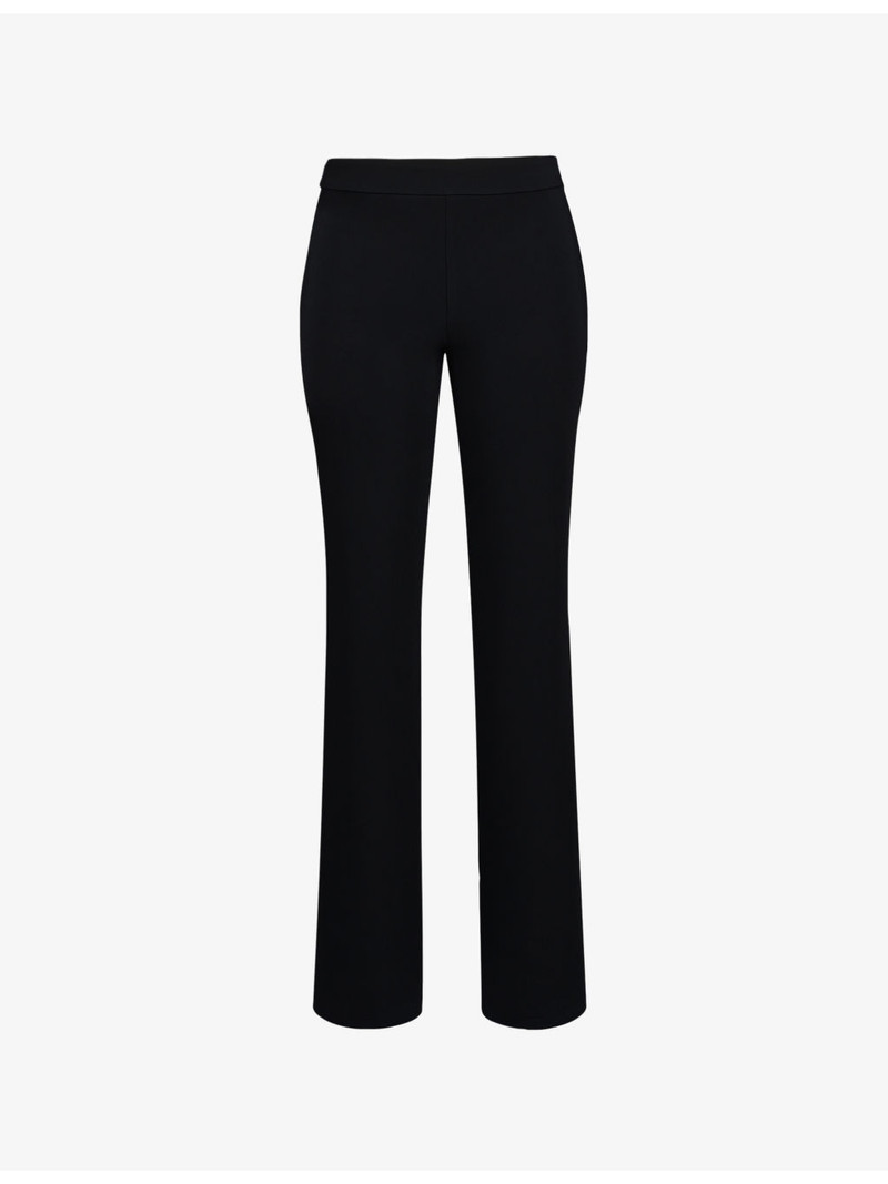 Chiara Straight-Leg High-Rise Stretch-Crepe Trousers 1