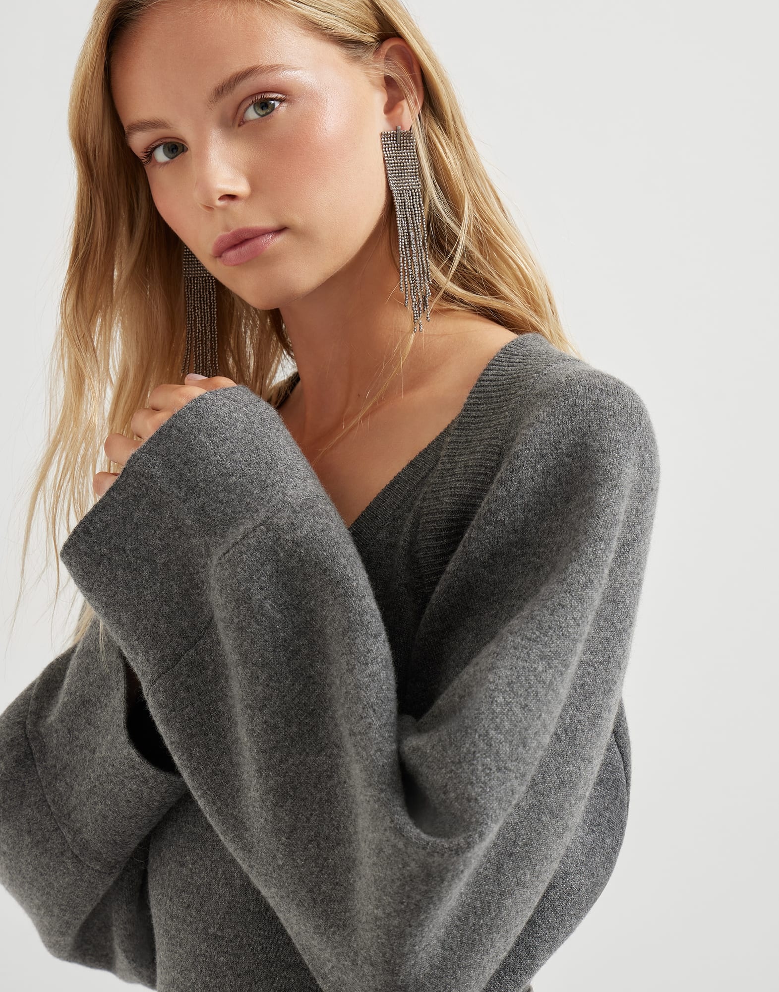 Cashmere double knit shrug - 3