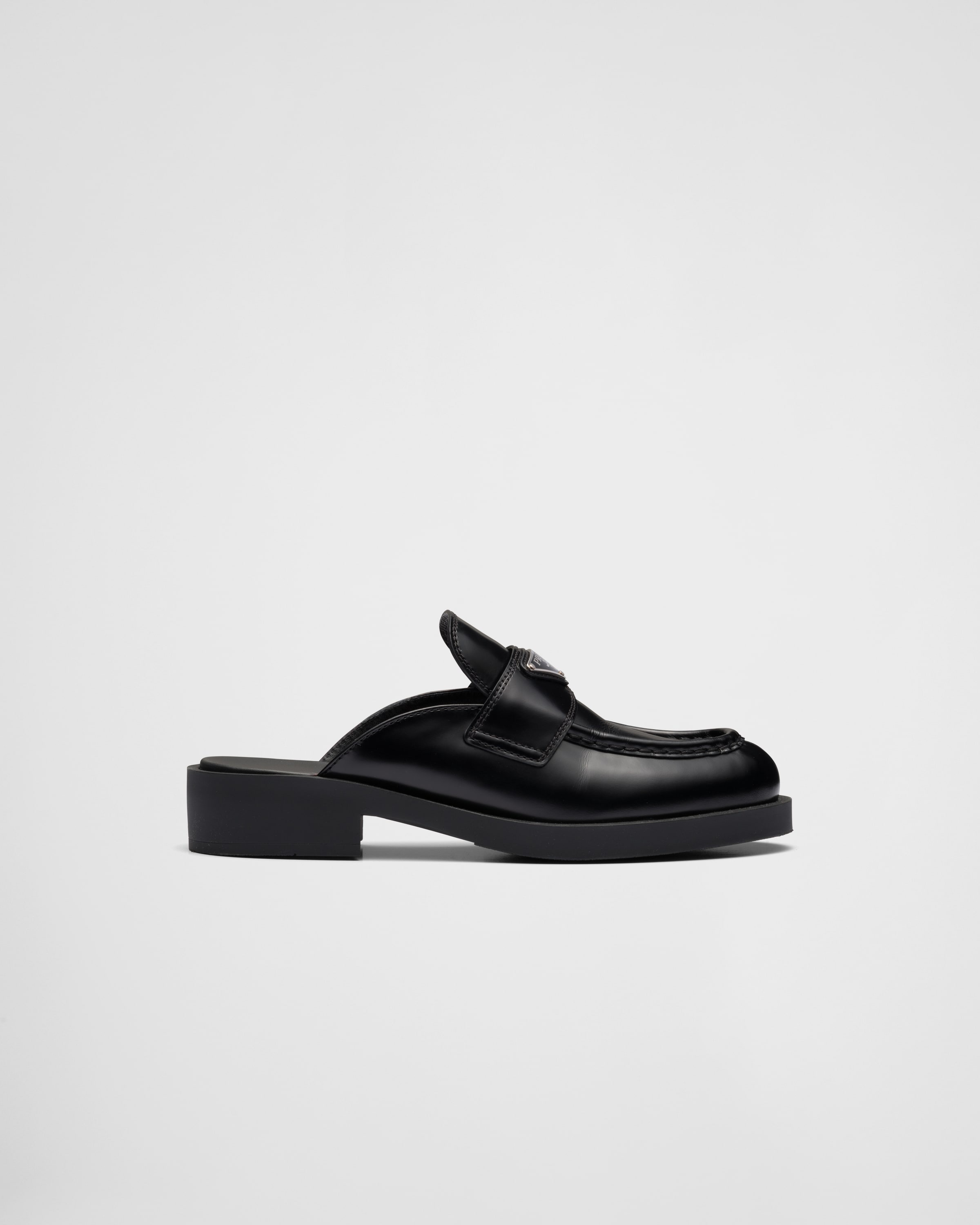 Chocolate brushed leather mules - 2