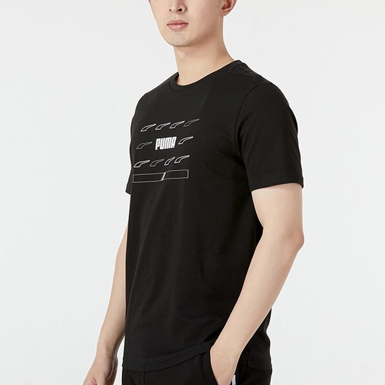 PUMA Graphic T-Shirts 'Black' 849571-01 - 3