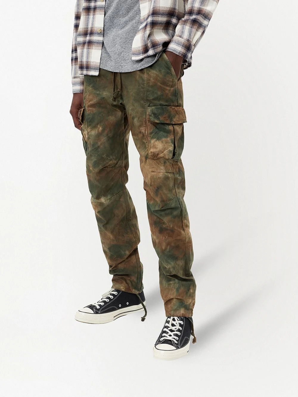 camouflage tie-dye cargo pants - 3