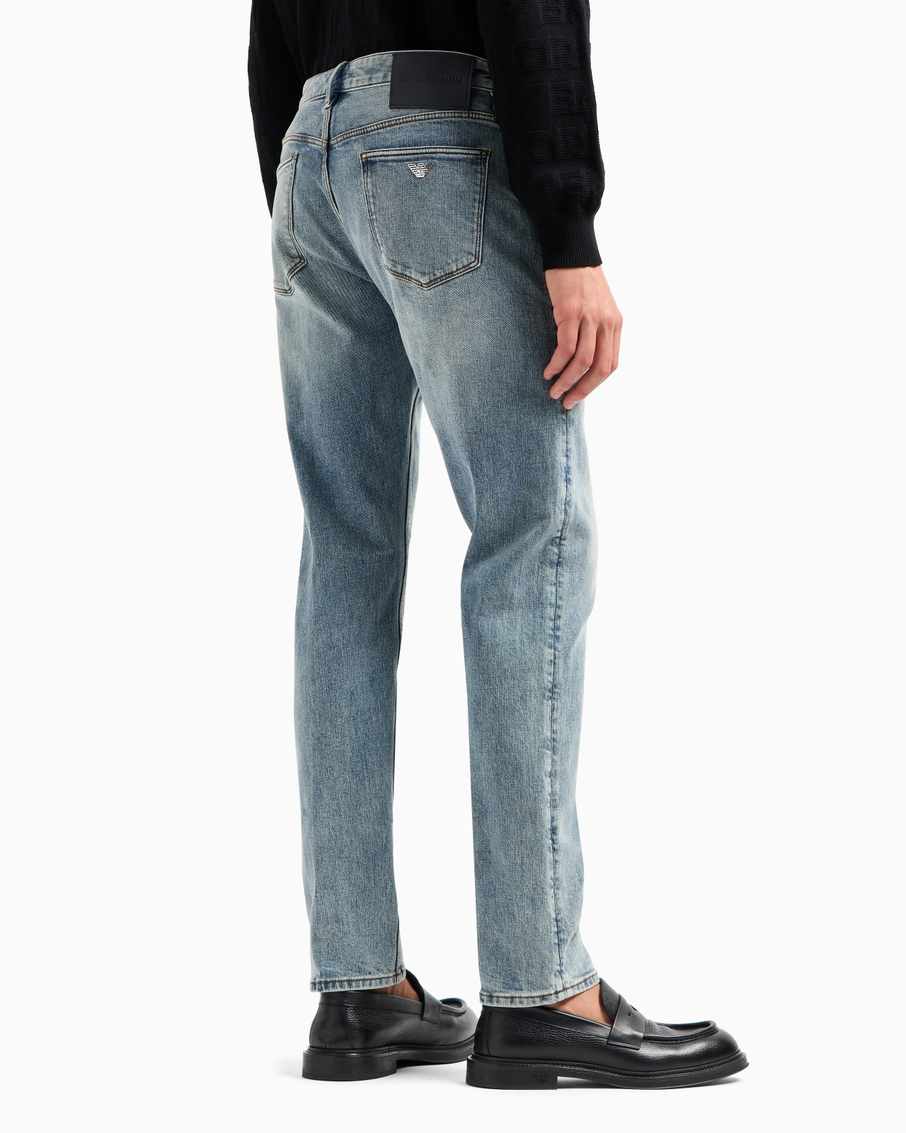 J75 Slim-fit, stone-washed denim jeans with whisker lines - 3