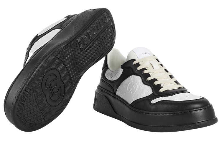 Gucci GG Embossed Sneaker 'Black White Leather' 669582-AAA4T-1068 - 5