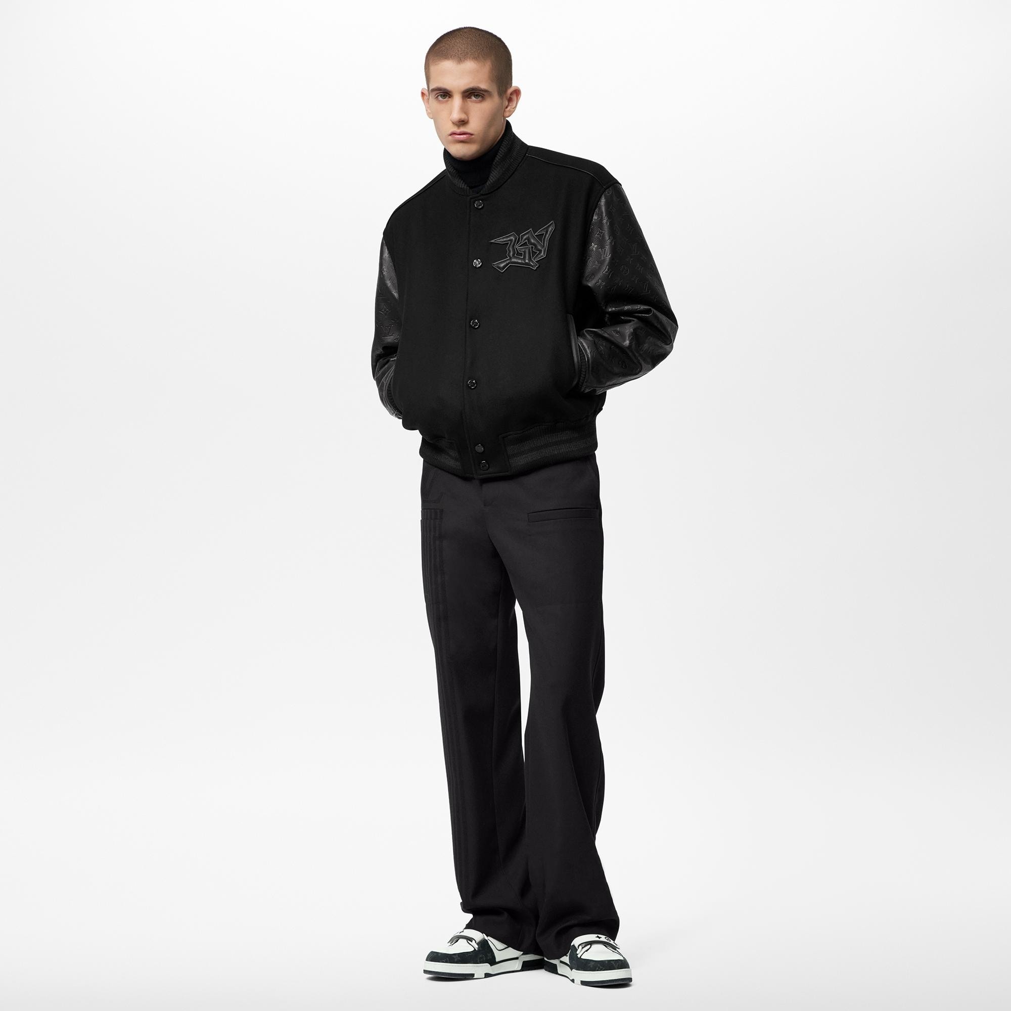 Monogram Embossed Leather And Wool Blouson - 2