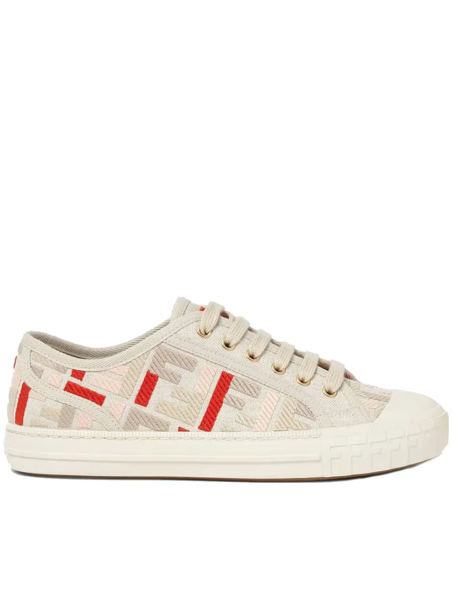 Fendi Domino Canvas Shoes - 1