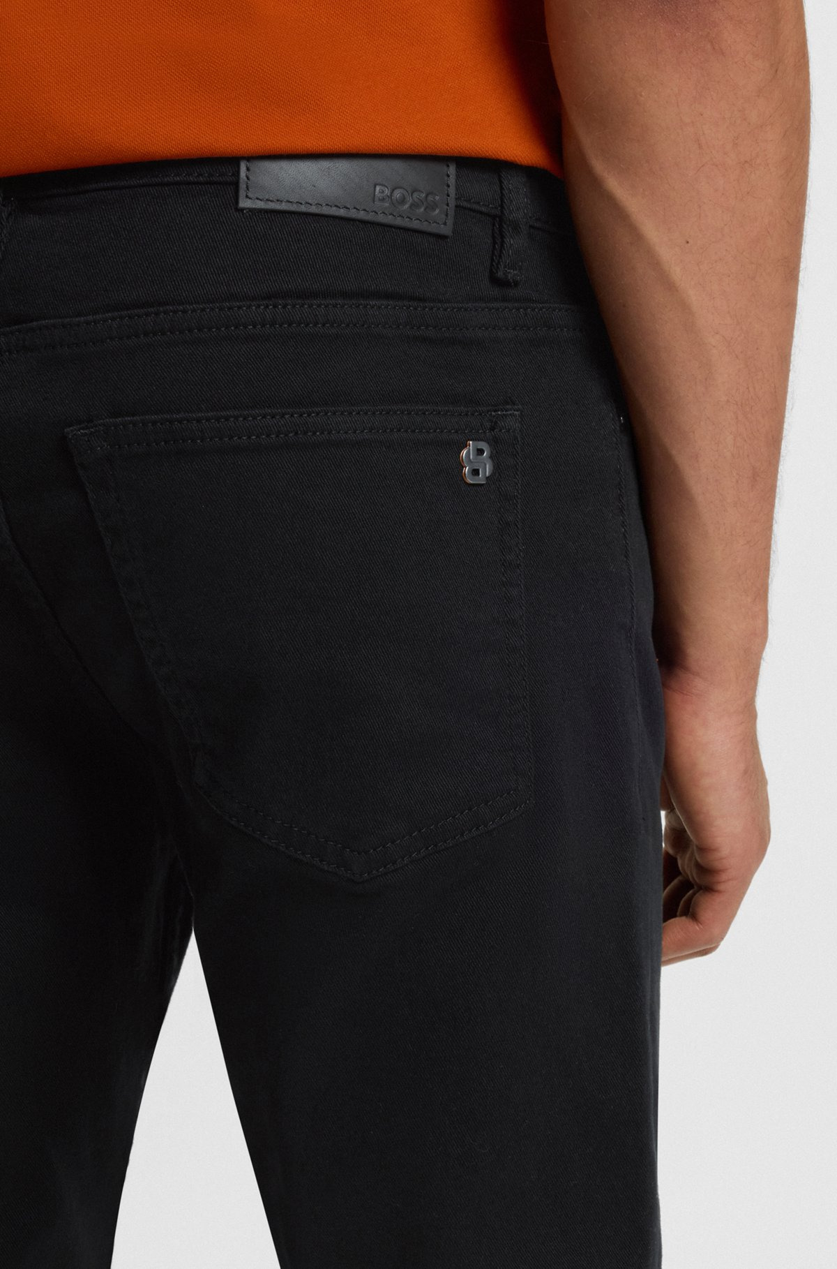 DELAWARE SLIM-FIT JEANS IN STAY-BLACK COMFORT-STRETCH DENIM - 5