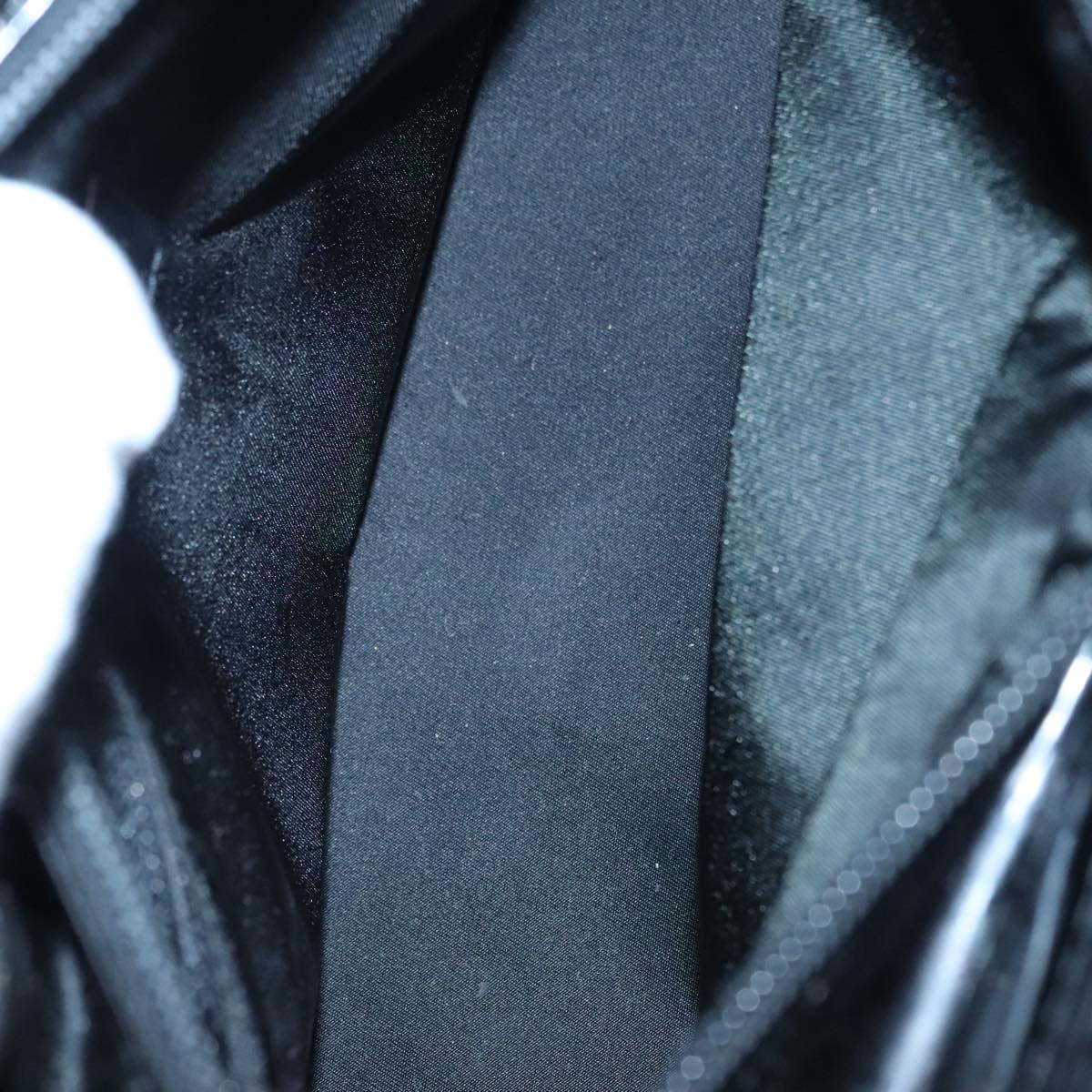 DIOR Hand Bag Leather Canvas Black Silver - 11