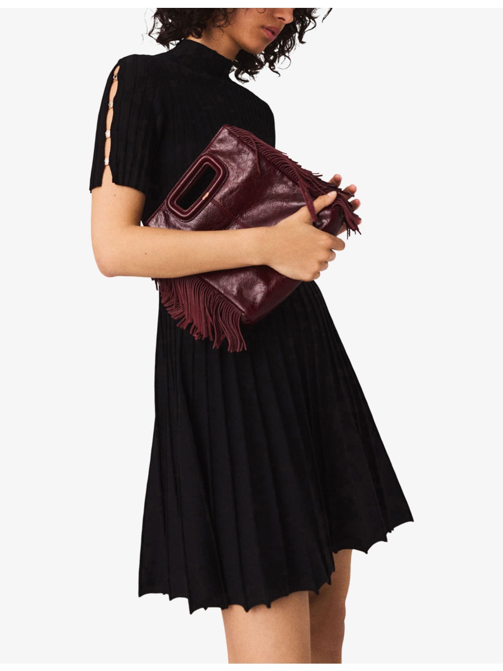Clover-Embellished Short-Sleeve Stretch-Knit Mini Dress - 3