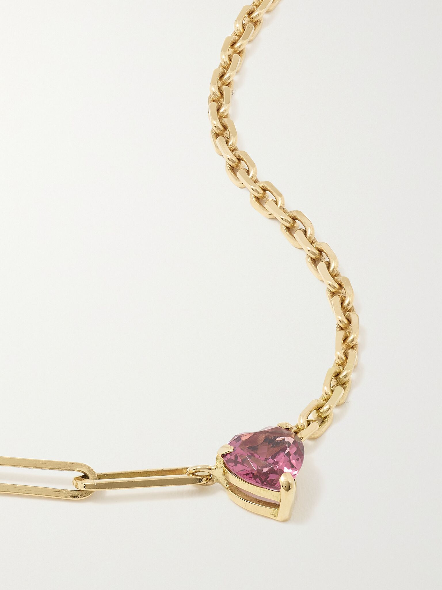 18-karat gold rhodolite necklace Pink - 1