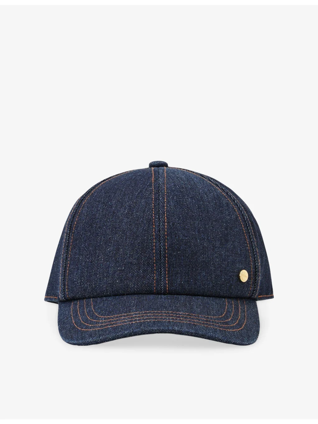 Winnie Contrast-Stitching Denim Cap - 1