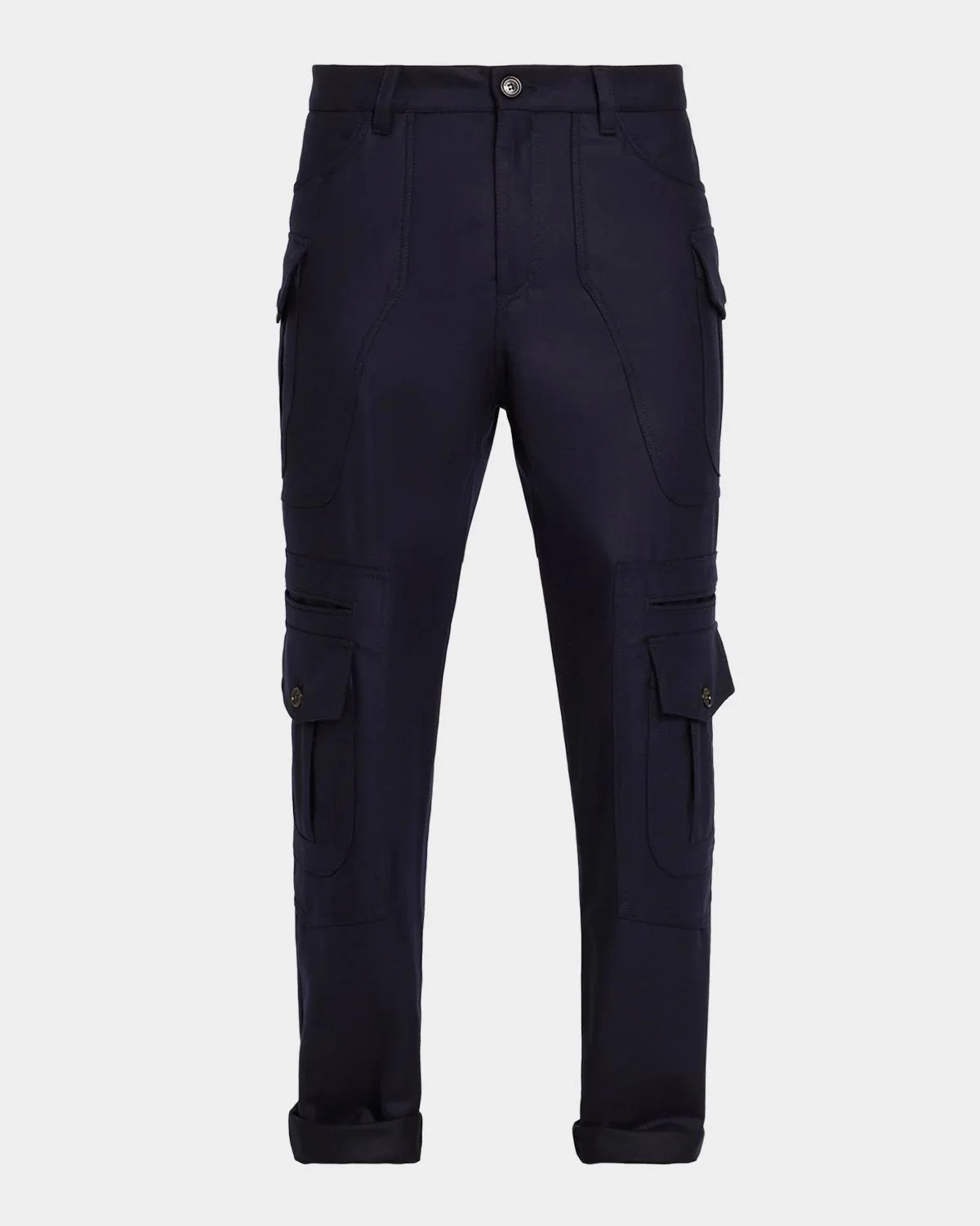 Men's Flannel Tapered Cargo Pants - 1