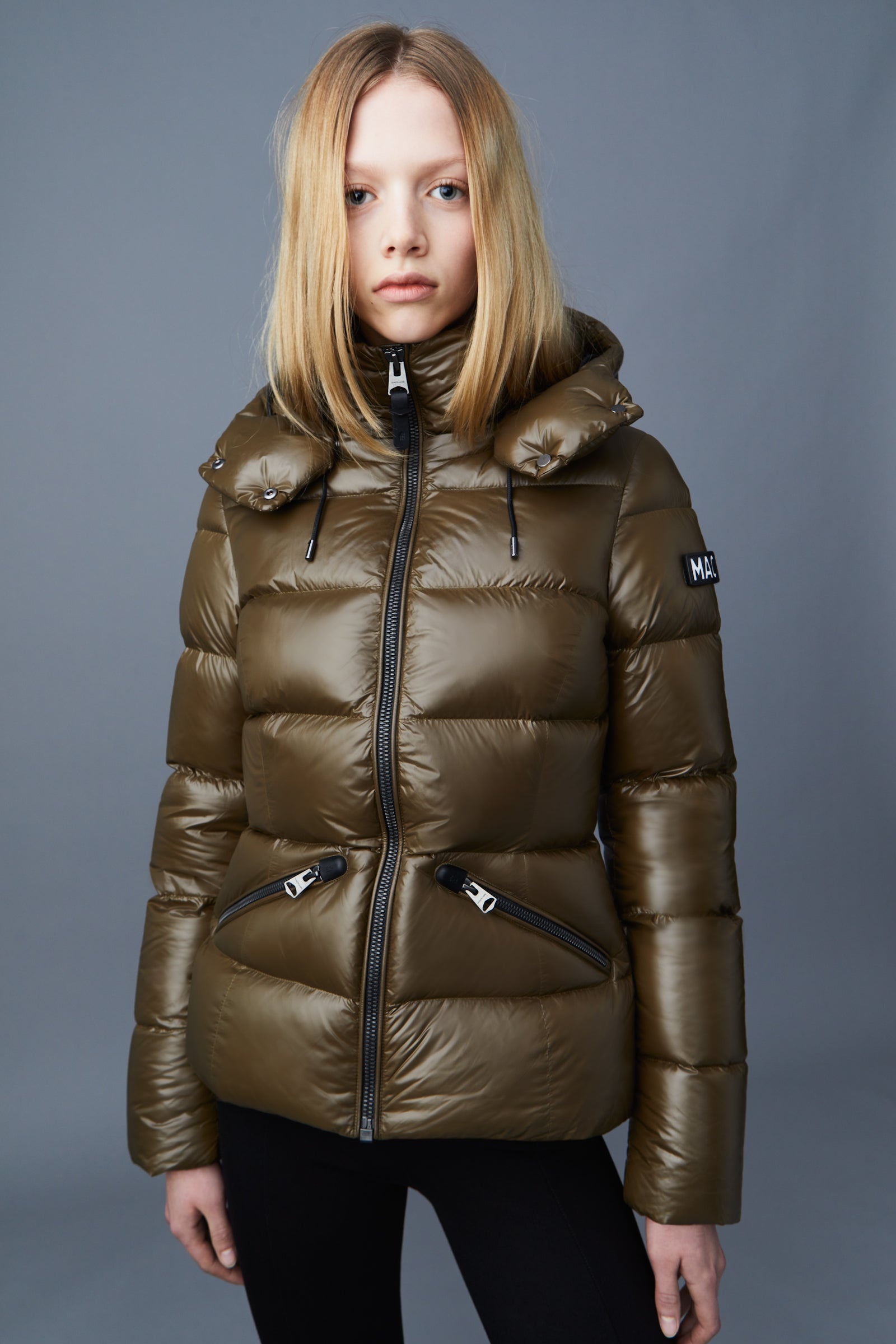 MADALYN lustrous light down jacket with hood for ladies - 8