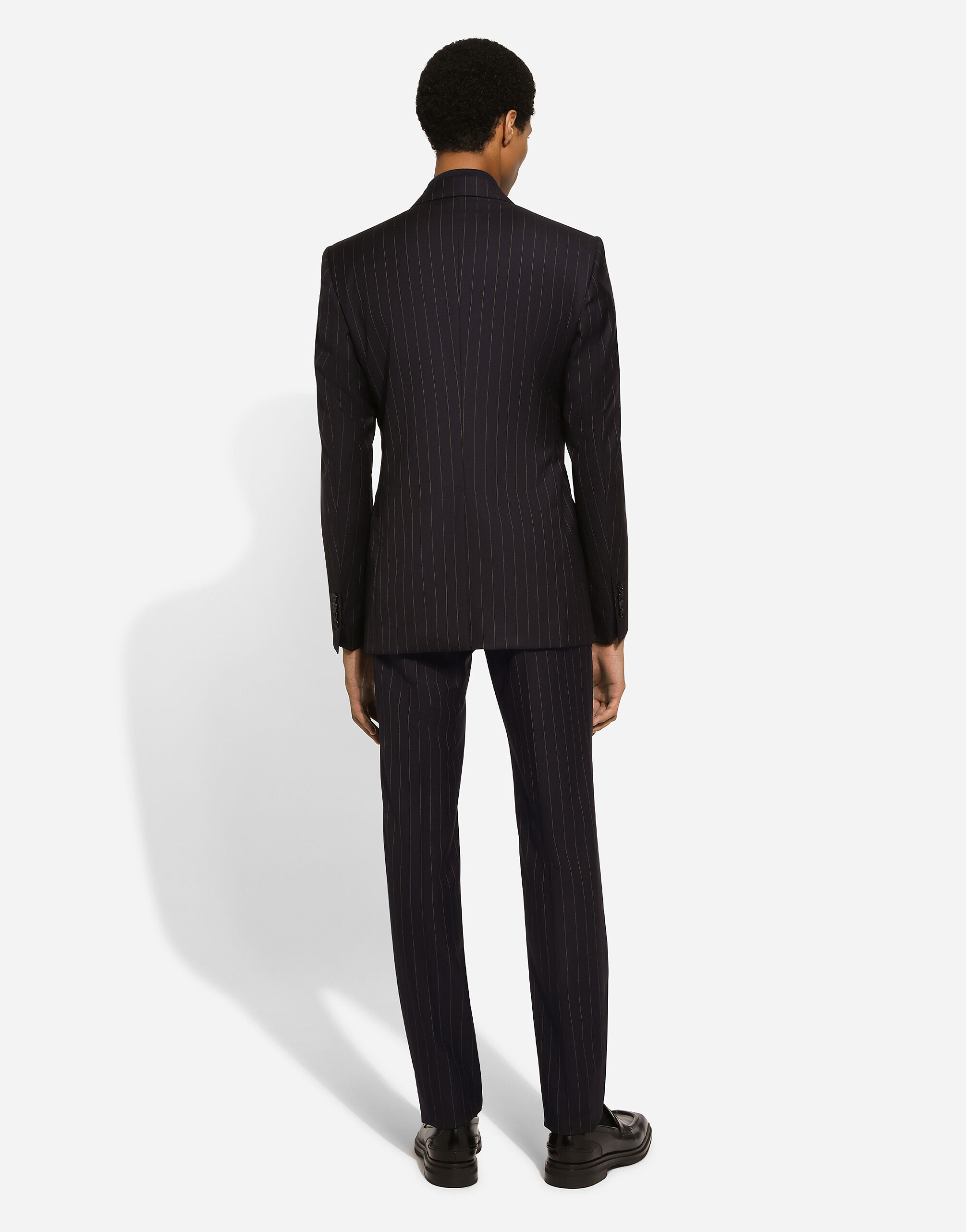 Single-breasted pinstripe wool Sicilia-fit jacket - 3