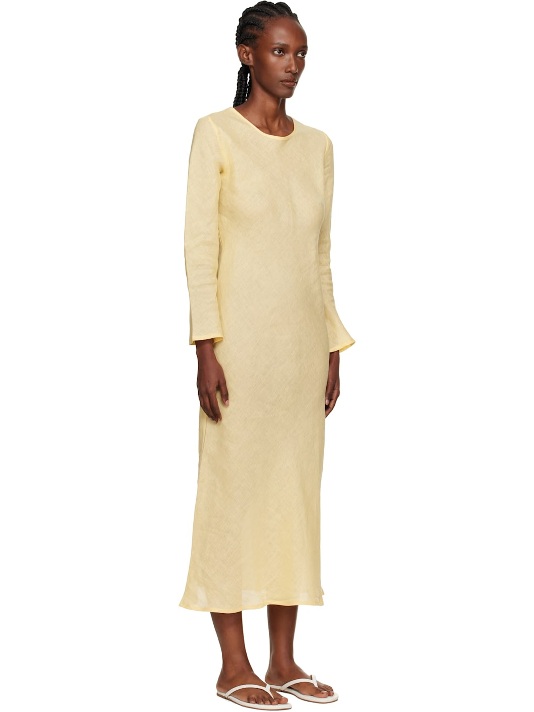 Yellow Dydine Long Sleeve Maxi Dress - 2