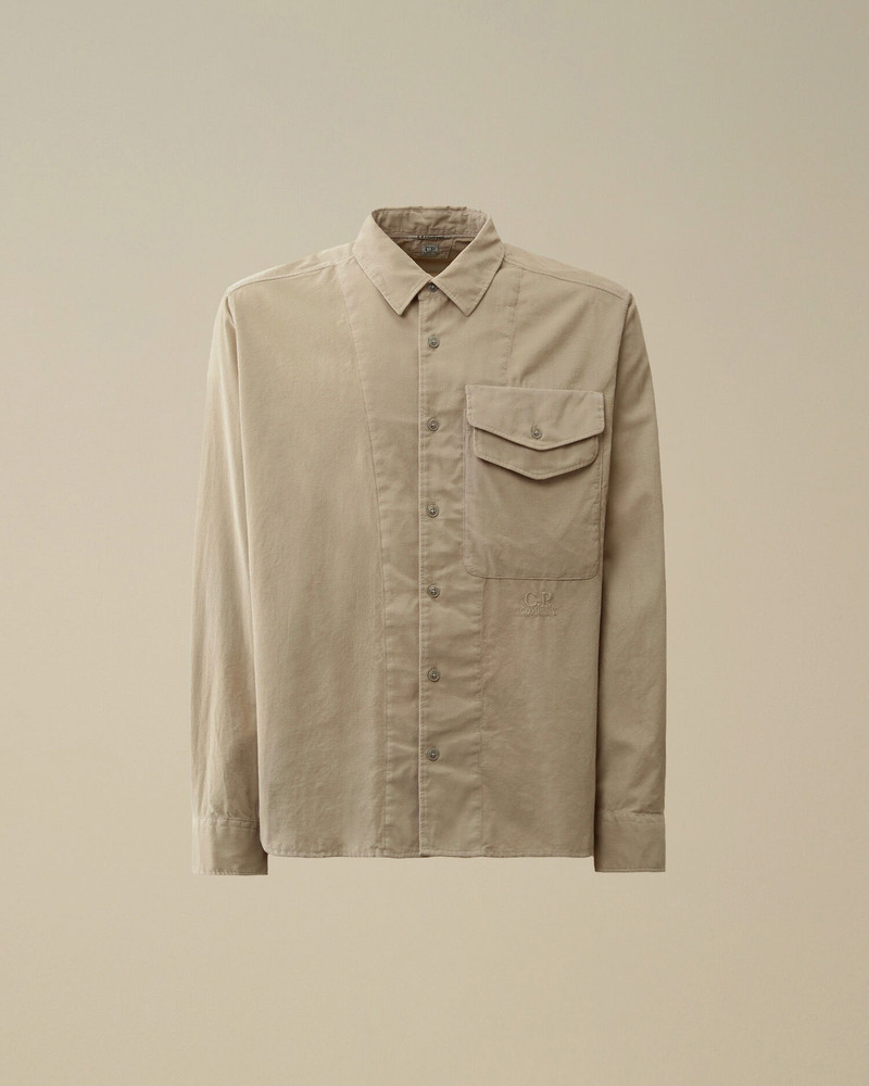 Corduroy Single Pocket Shirt 1