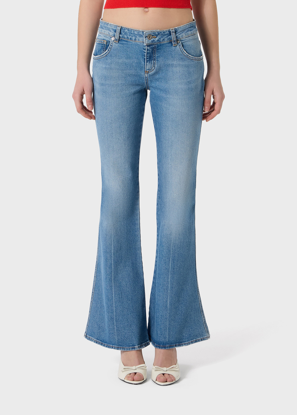 BOOTCUT JEANS IN STONE-WASHED DENIM - 3