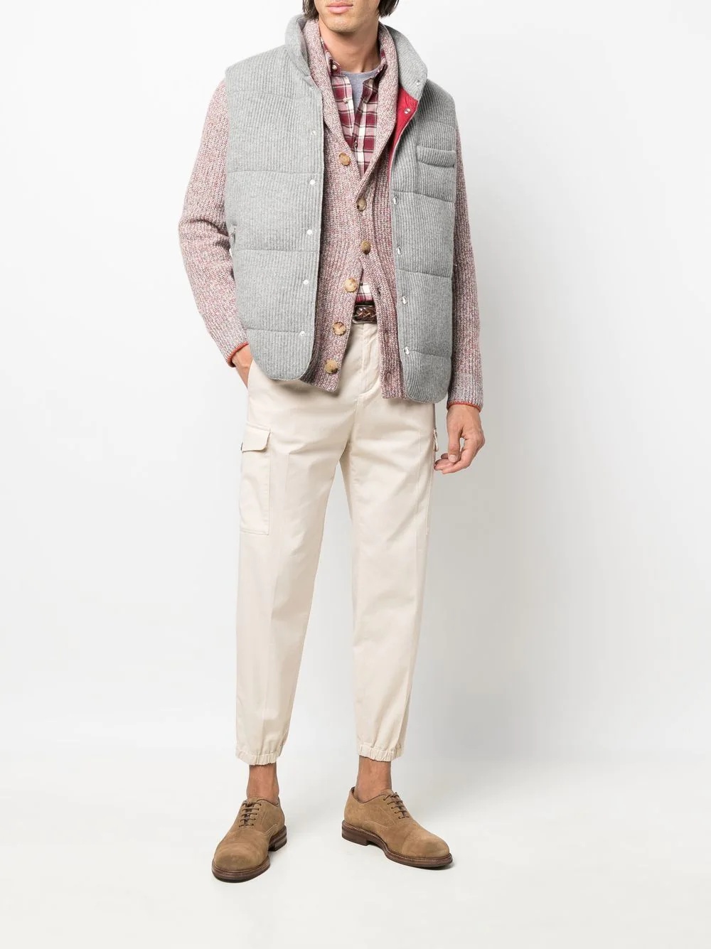 shawl-lapels cashmere cardigan - 2