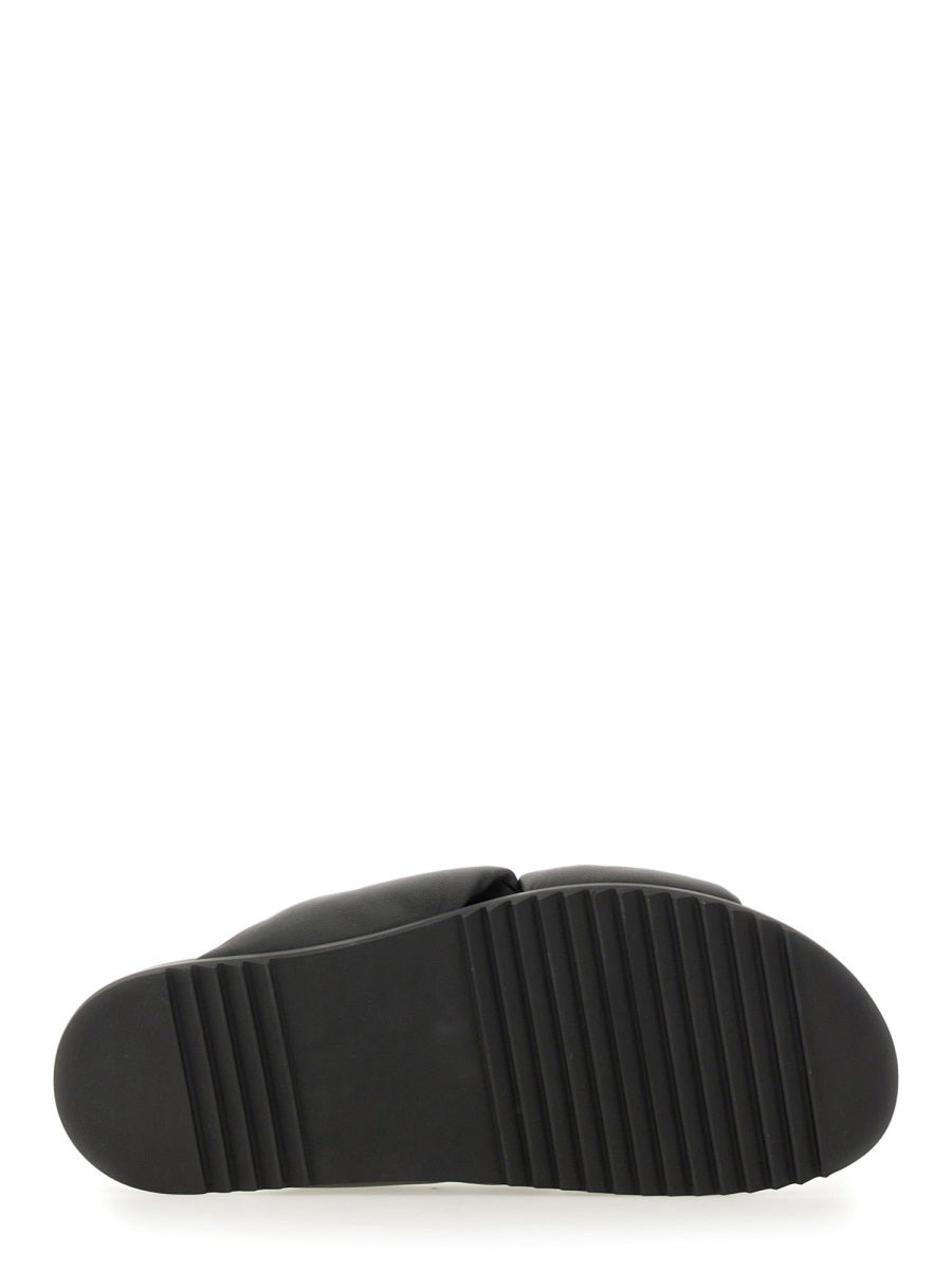 Rick Owens Men Leather Slide Sandal - 4