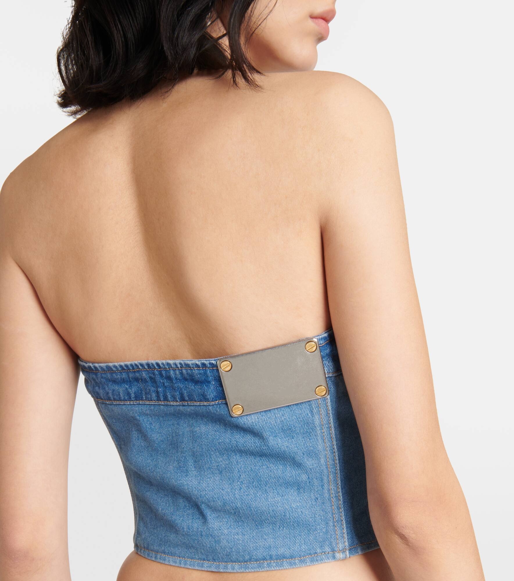 Workwear denim corset top - 6
