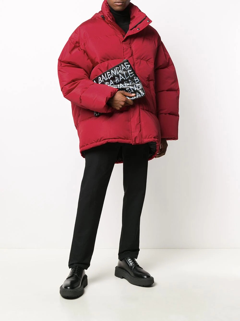 short padded parka coat - 2