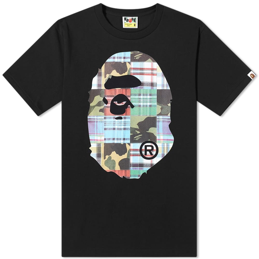 A Bathing Ape Patchwork Big Ape Head Tee - 1